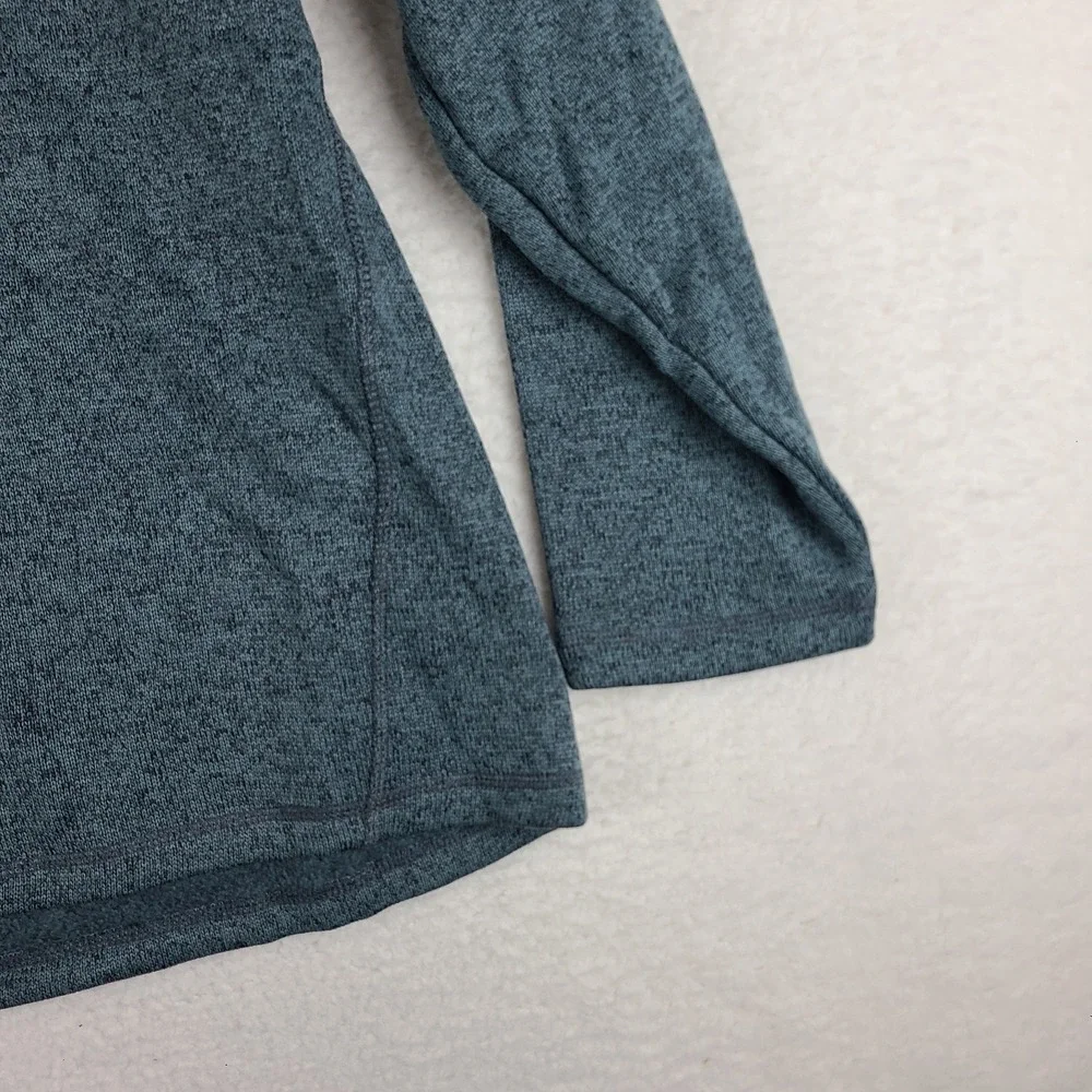 Eddie Bauer Fleece Sweater Mens 2XL XXL Teal Blue‎ Quarter Zip Sweatshirt